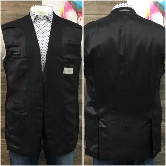 VINTAGE CANALI Mens Wool BlazerSport Coat Casual Jacket Size 42R Classic Suit